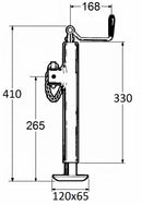 Piede d'appoggio ribaltabile ø57x250