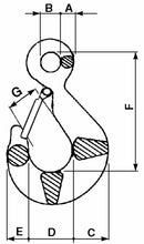 Gancio con sicura portata 1000kg confezione da 2 pezzi