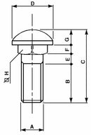 Colonnetta ruota M20x2 adattabile Cnh 5108973 confezione da 3 pezzi