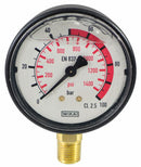 Manometro alla glicerina Ø 63 mm con scala 0-100 e attacco M1/4"