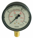 Manometro alla glicerina da 0-400 bar con filetto da M1/4" e cassa Ø 60 mm in ABS