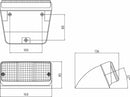 Fanale posteriore alogeno dx 162x70mm con base inclinata