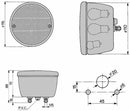 Fanale alogeno posteriore dx Ø115mm