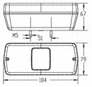Fanale posteriore sx 10 LED 184x79mm