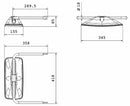 Specchio retrovisore destro lunghezza braccio 270mm
