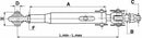 Stabilizzatore M27x3 lunghezza 450 - 610mm con asola di regolazione