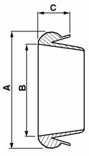 Guarnizione rapida per giunto idraulico tipo "Bicchiere" Ø 150mm confezione da 3 pezzi