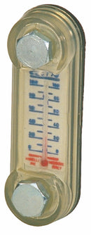 Indicatore di livello con termometro in plastica interasse 127mm filetti M12