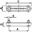 Indicatore di livello con termometro in plastica interasse 76mm filetti M10