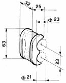 Linguetta per cerniera Ø 23mm confezione da 10 pezzi