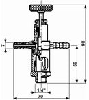 Oliatore contagocce doppio con filetto passo 1/4"