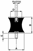 Supporto antivibrante sgolato 40x30 - maschio/femmina confezione da 5 pezzi