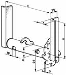 Verricello sinistro per rimorchi ø 42mm