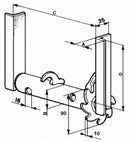Verricello destro per rimorchi ø 48mm