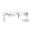 Stabilizzatore laterale lunghezza 400mm diritto adattabile a Fiat 5113070