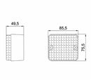 Fanale retronebbia 87x77x51mm confezione da 2 pezzi