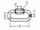 Maglia rapida zincata per catene Ø 6mm confezione da 5 pezzi