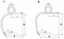 Molla quadra sx a doppia spira per estirpatori 30x30mm senza vomere
