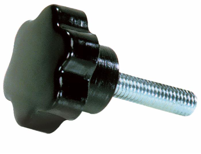 Volantino 6 lobi maschio Ø 50mm filetto M10