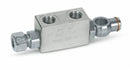 Valvola di blocco doppio effetto da 3/8" con occhio orientabile