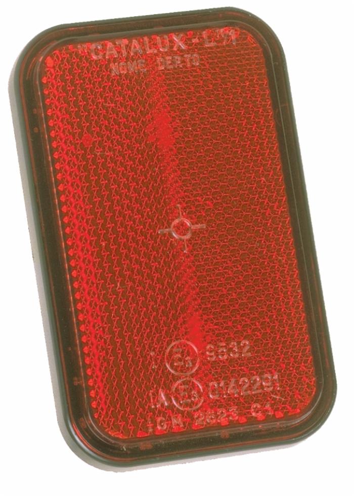 Catarifrangente con viti M6 rosso 95,5x58,5mm confezione da 5 pezzi