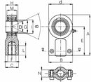 Terminale a snodo per terzo punto ISO 6982 Ø 20mm