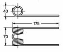 Dente rotopressa adattabile John Deere CC21386 filo 5