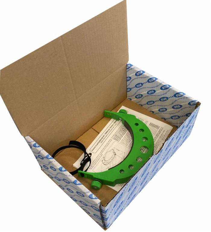 Visiera in policarbonato trasparente 160g regolabile dotata di banda elastica Made in Italy