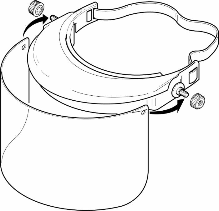 Visiera protettiva regolabile orientamento a 180° conformità alla norma EN 166:2001 protezione ottimale e comfort duraturo