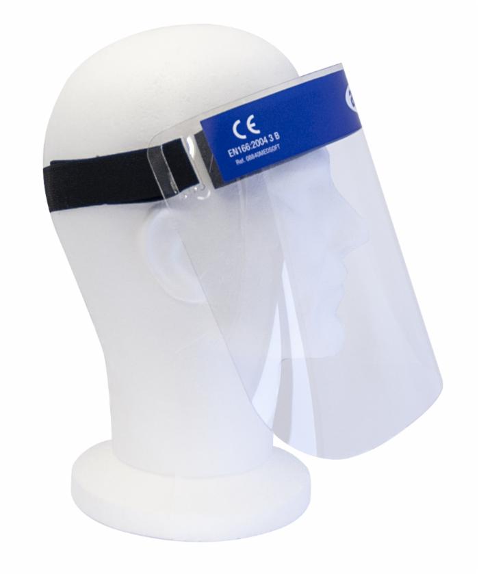 Visiera protettiva professionale regolabile in policarbonato certificata e made in Italy confezione da 20 pezzi