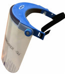 Visiera protettiva azzurra in policarbonato confezione da 10 pezzi