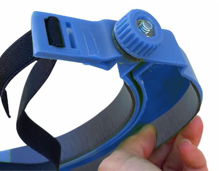 Visiera protettiva azzurra in policarbonato confezione da 10 pezzi