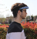 Visiera protettiva azzurra in policarbonato confezione da 10 pezzi