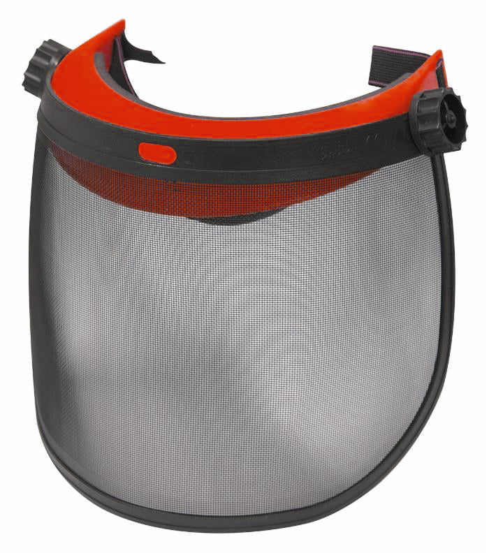 Visiera protettiva in rete con tesina parasole conforme agli standard CE-EN1731 e EU2016/425 confezione da 10 pezzi