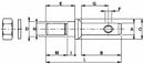 Perno d'attacco ø28-28 m22x1,5 confezione da 2 pezzi