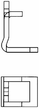 Staffa per molla flex h 27,sezione 50x8 confezione da 25 pezzi