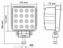 Faro da lavoro 16 LED Epistar ad ampio raggio 60° 24W IP68