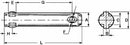 Perno per fresa ø22x130mm adattabile Maschio