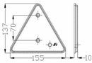 Catarifrangente Triangolare Rosso 155x137mm Fori M5 confezione da 15 pezzi