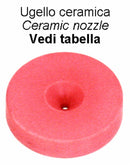 Ugello in ceramica AMT Ø 15x3 con foro Ø 1mm confezione da 15 pezzi
