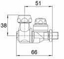 Getto M76 filetto maschio 1/4' e ghiera per ugelli Ø 18mm