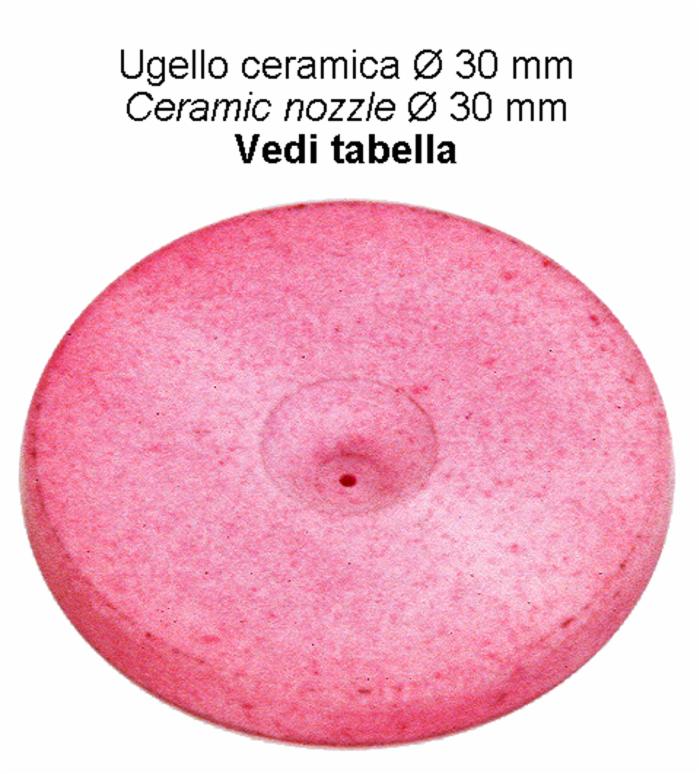 ugello Ø 30mm con foro Ø 1mm confezione da 15 pezzi