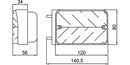Fanale anteriore sx per trattore dimensioni 120x80mm 12V compatibile CNH e New Holland