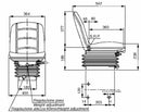 Sedile Compact in sky nero con molleggio meccanico