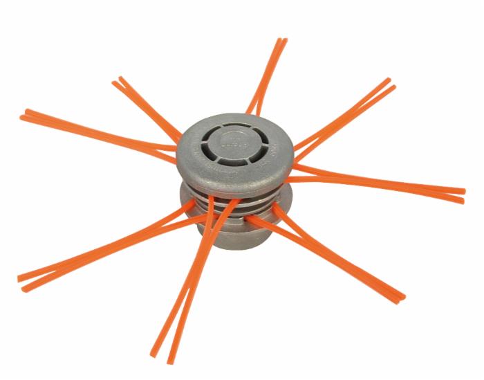 Testina spollonatrice per decespugliatore taglio a 2 livelli in alluminio