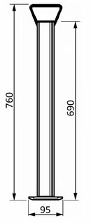 Stabilizzatore fisso ø48x700mm