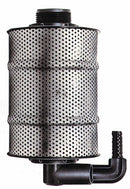 Eiettore con filtro in acciaio inox con filetto M1'1/4 e corpo in propilene
