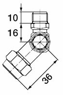 Getto snodato singolo con filetto maschio 1/4'G confezione da 3 pezzi