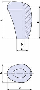 Pomolo cambio con foro Ø 10mm confezione da 3 pezzi