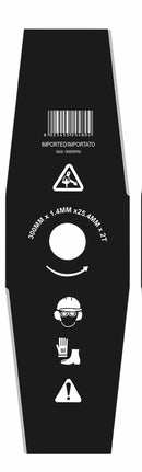 Disco decespugliatore per erba a 2 denti 255mm